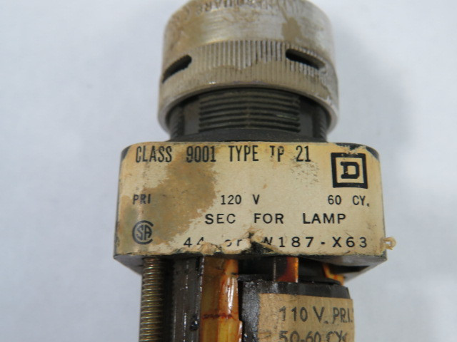 Square D 9001-TP21 White Pilot Light 120V 60HZ USED