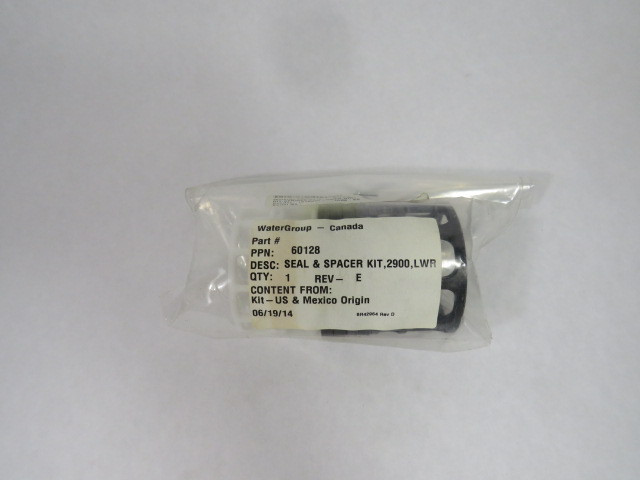 WaterGroup 60128 Rev E Seal and Spacer Kit 2900 LWR ! NWB !