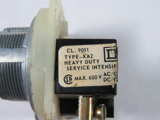 Square D 9001-KR3BH5 Black Push Button 1NO 600V USED