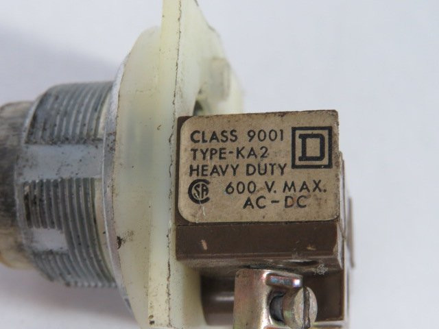 Square D 9001-KR3BH5 Black Push Button 600V 1NO Brown 9001-KA2 USED