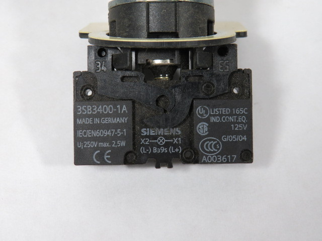 Siemens 3SB3204-6AA70 Indicator Light No Lens USED