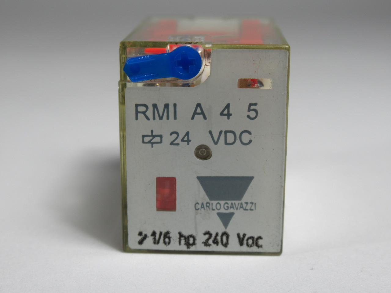 Carlo Gavazzi RMIA-4-5-24DC Relay 24VDC 5A 250VAC 1/6HP 240VAC 14-Blade USED