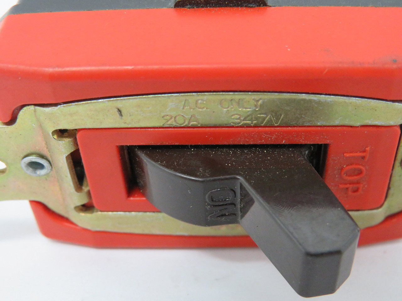 Pass & Seymour PS372010 Toggle Switch Red/Brown 20A 347V 1Pole USED