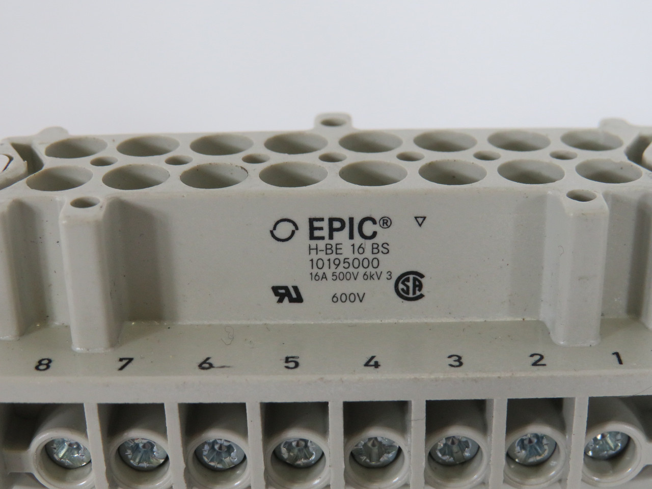 Epic H-BE-16-BS 10195000 Female Insert 16+Ground 16A 500V 6kV USED