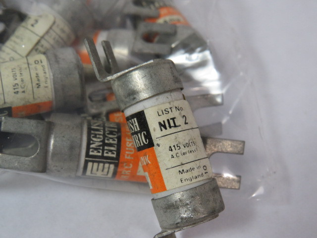 English Electric NIT-2 Bolt On Fuse 2A 415V Lot of 10 USED