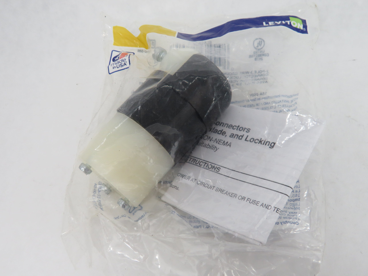 Leviton 4579-C Locking Connector L6-15R 15A 250V 3W 2P NWB