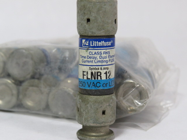 Littelfuse FLNR-12 Time Delay Dual Element Fuse 12A 250V Lot of 10 USED
