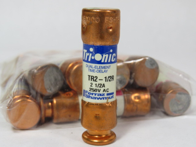 Ferraz Shawmut TR2-1/2R Dual Element Fuse 250V Lot of 10 USED