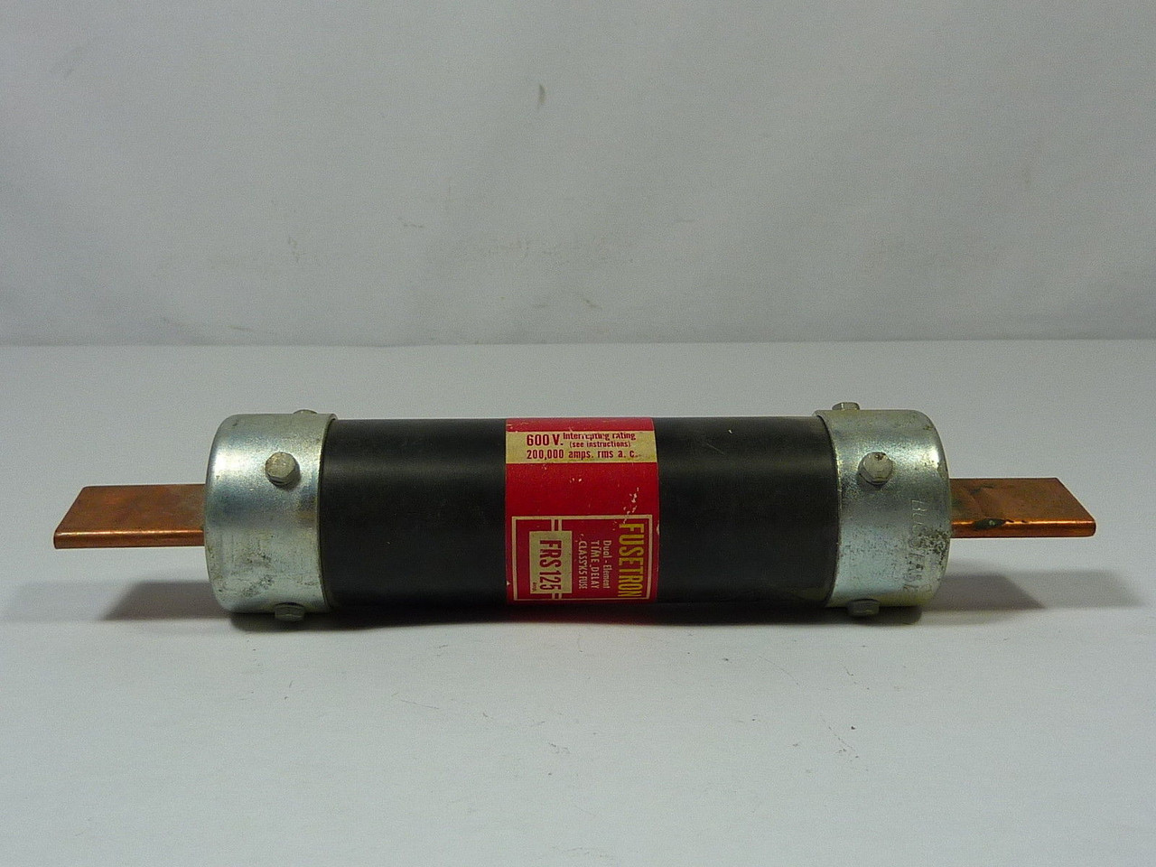 Fusetron FRS-125 Dual Element Time Delay Fuse 125A 600V USED