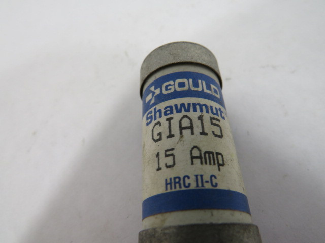 Gould Shawmut GIA-15 Bolt On Fuse 15A 460V *Open Hole* USED