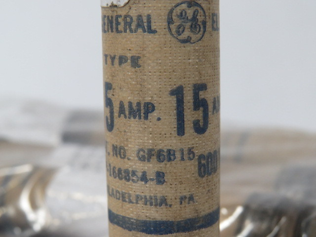 General Electric GF6B15 Fuse 15A 600V Lot of 10 USED