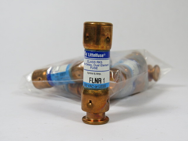 Littelfuse FLNR-1 Time Delay Dual Element Fuse 1A 250V Lot of 10 USED