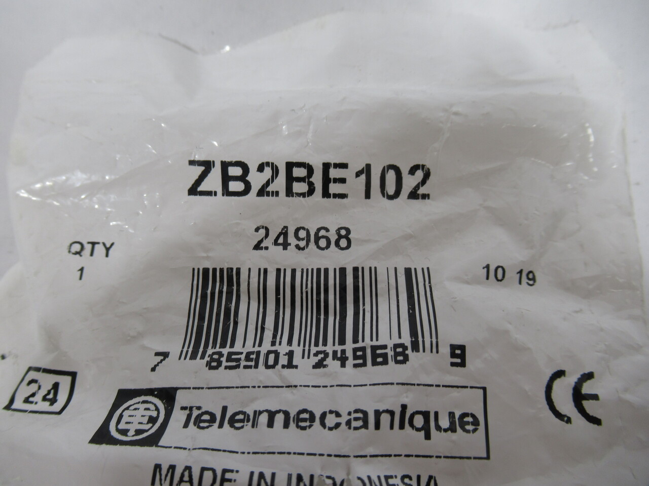 Telemecanique ZB2-BE102 Contact Block for Push Button 22mm 1NC 10A 600V NWB