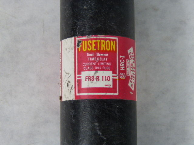 Fusetron FRS-R-110 Time Delay Fuse 110A 600V USED