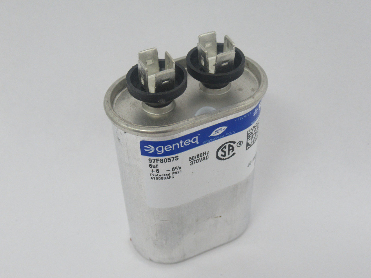 Genteq 97F8057S Motor Run Capacitor 6uf +/- 6% 50/60Hz 370VAC NOP