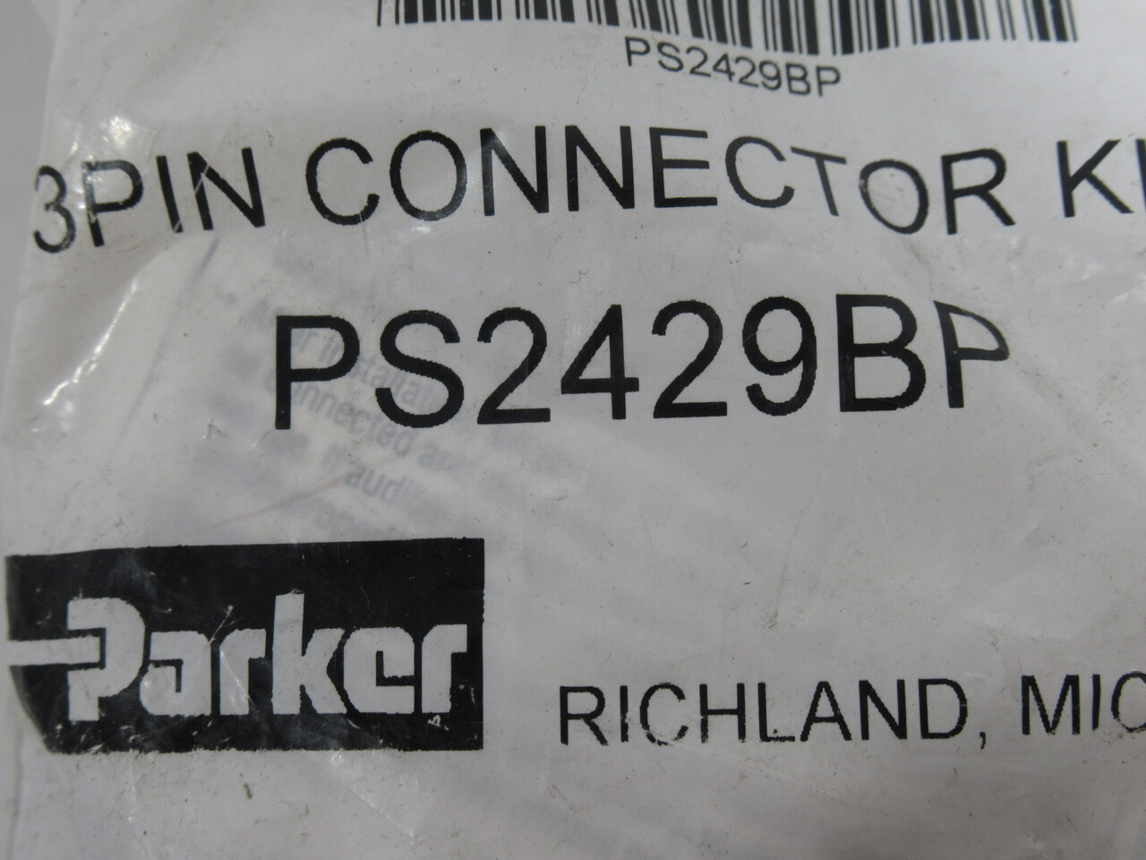 Parker PS2429BP 22mm Solenoid Connector 3-Pin 10A@250V NWB