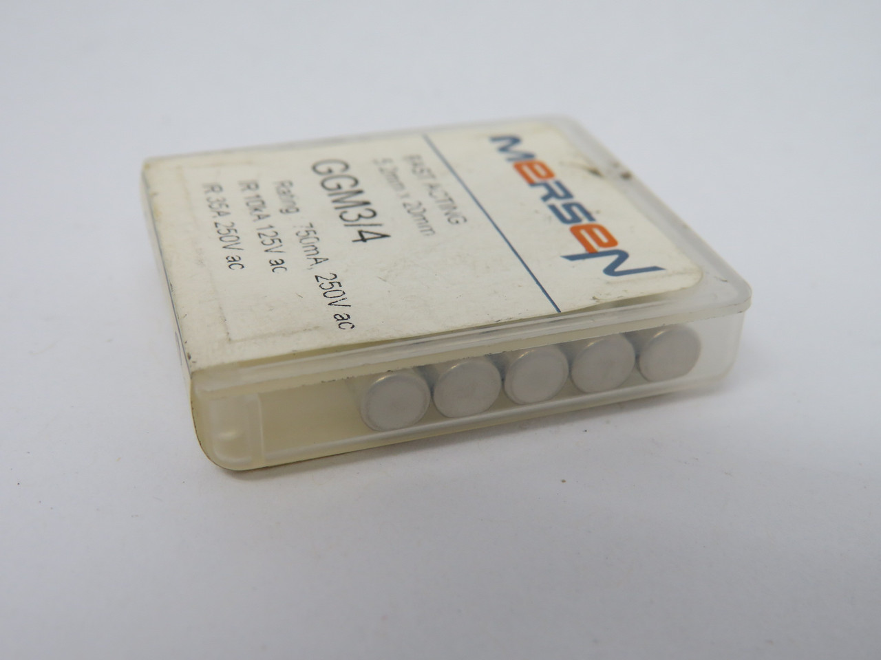 Mersen GGM3/4 Fast Acting Fuse 3/4A 250VAC SEALED 5-Pack NEW