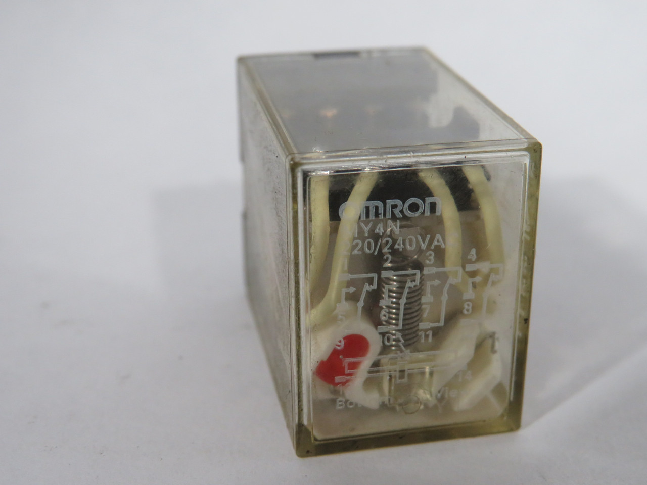 Omron MY4N-AC220/240 General Relay 220/240VAC 5A@240VAC 28VDC 14-Blade USED