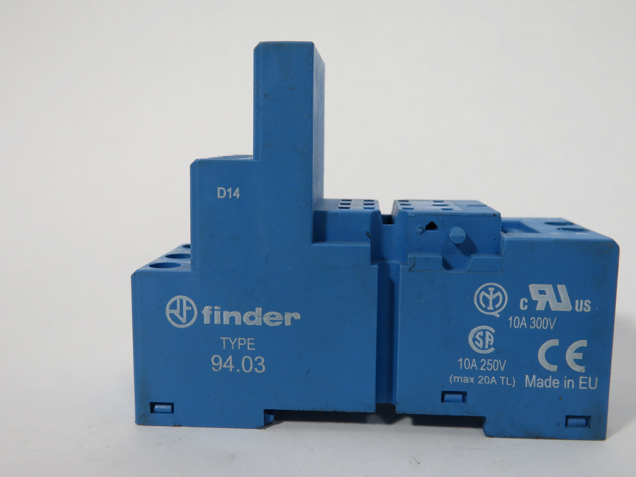 Finder 94.03 Blue Relay Socket 10A@250/300V 11-Blade USED