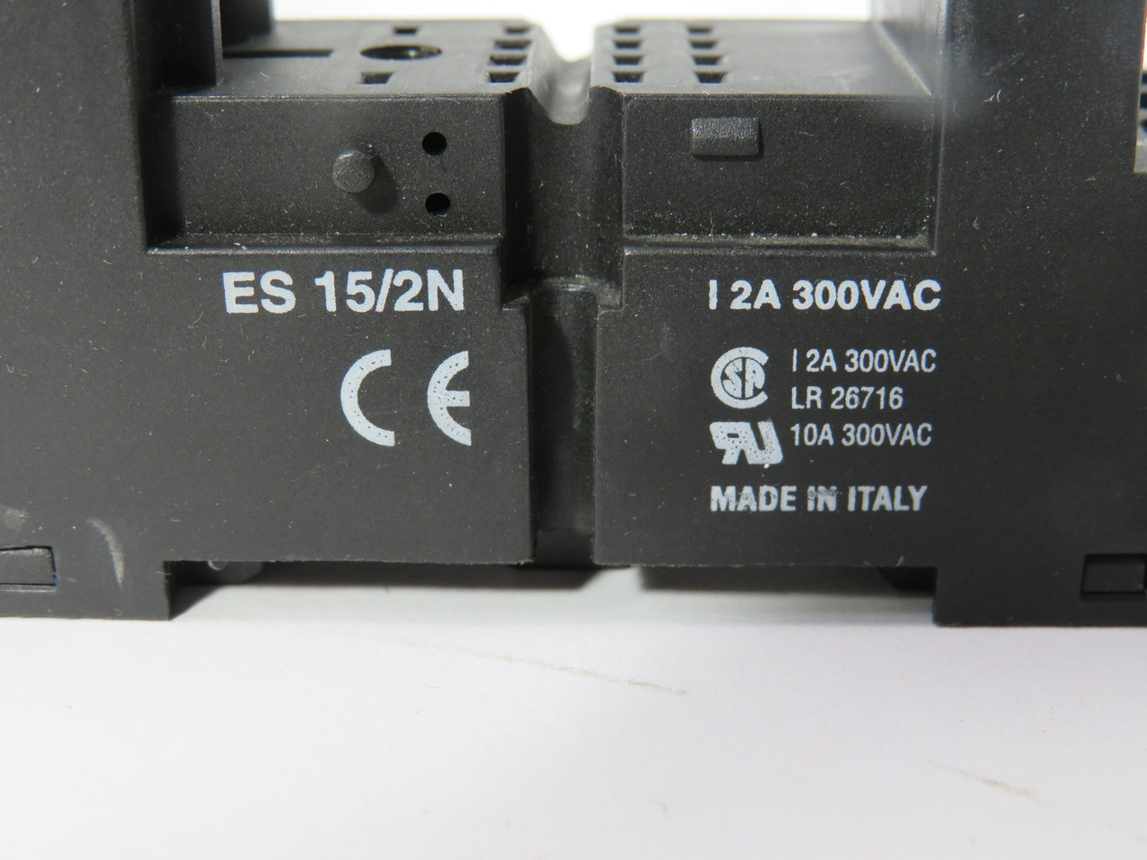 Carlo Gavazzi ES15/2N Black Relay Socket 10/12A 300VAC 14 Blade USED