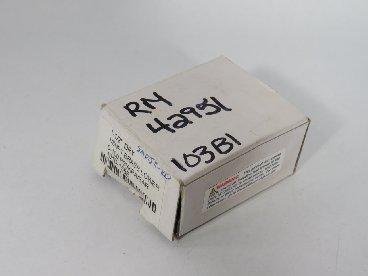 Generic 101D-158E Pressure Gauge 0-100 psi 1-1/2" D 1/8" NPT BOX DAMAGE NEW