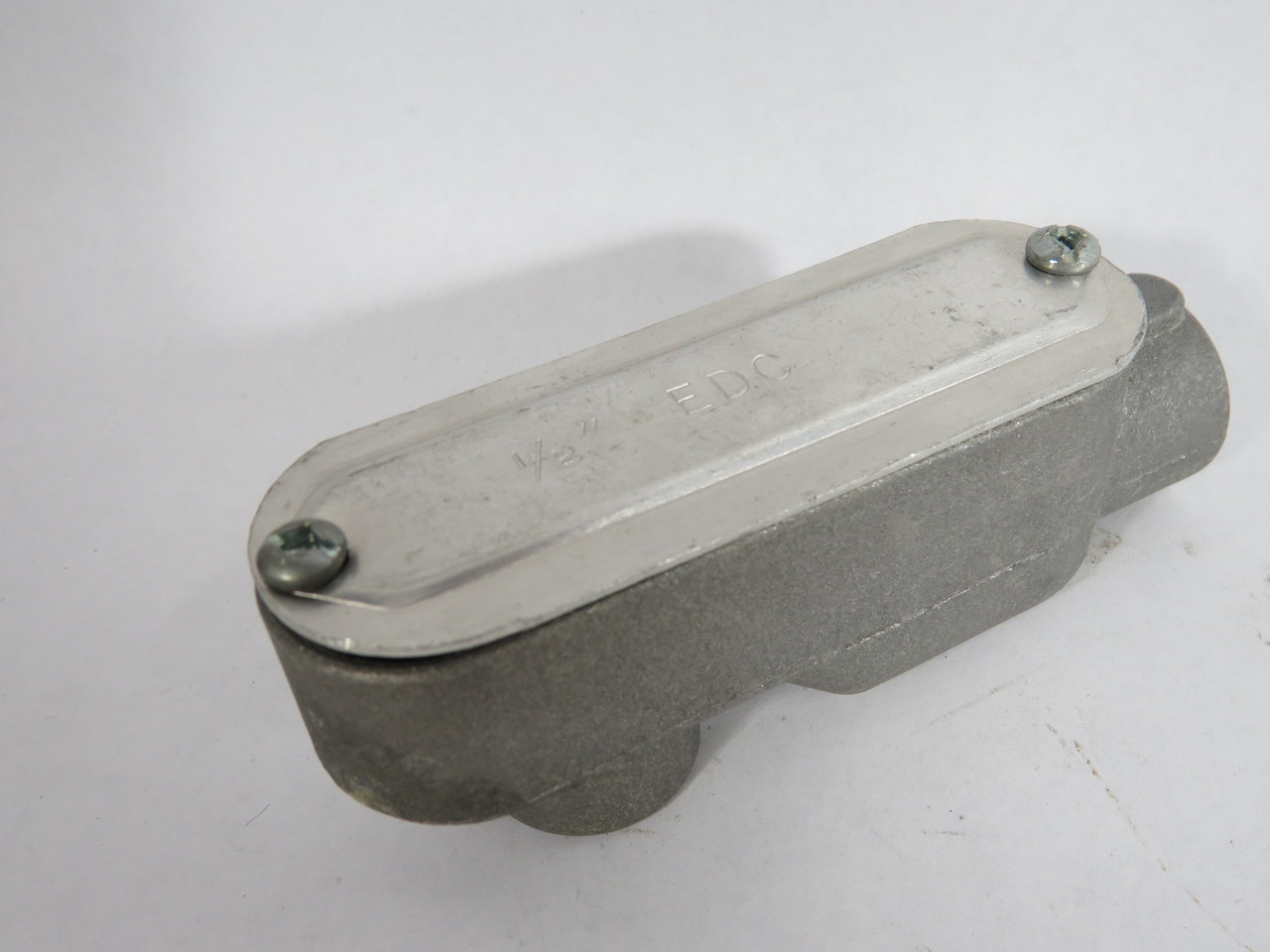 EDC 1/2LB Aluminum Conduit Body Threaded Hub 1/2" USED