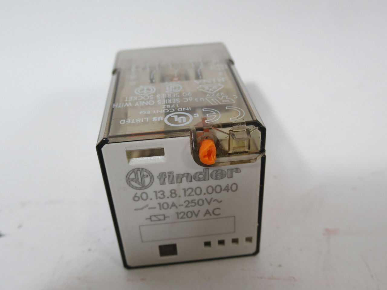 Finder 60.13.8.120.0040 Relay 11-Pin 120VAC Coil *Broken Indicator* USED