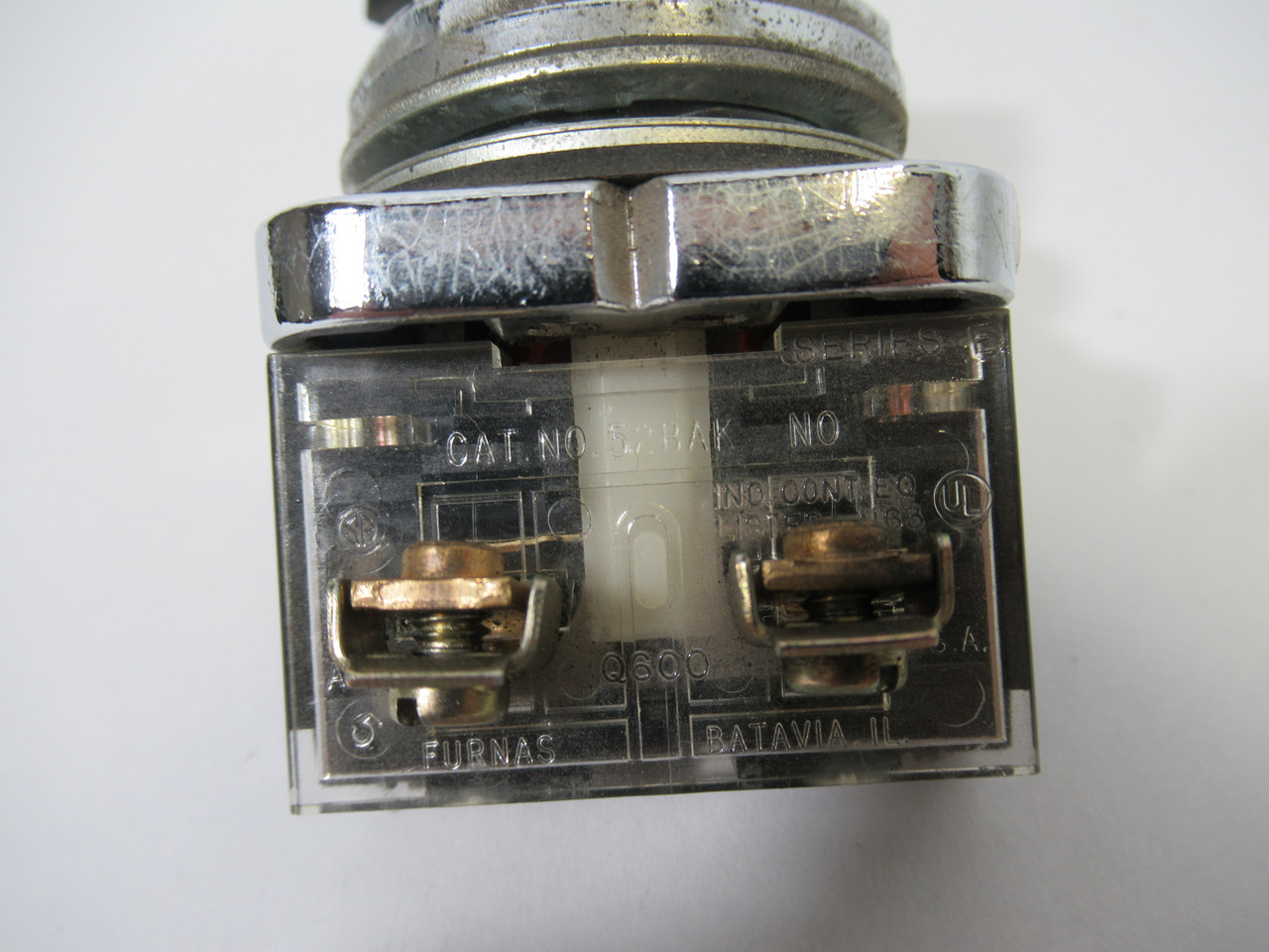 Furnas 52SB2AAB Ser. B Lever Selector Switch 1NO 1NC *No White Insert* USED