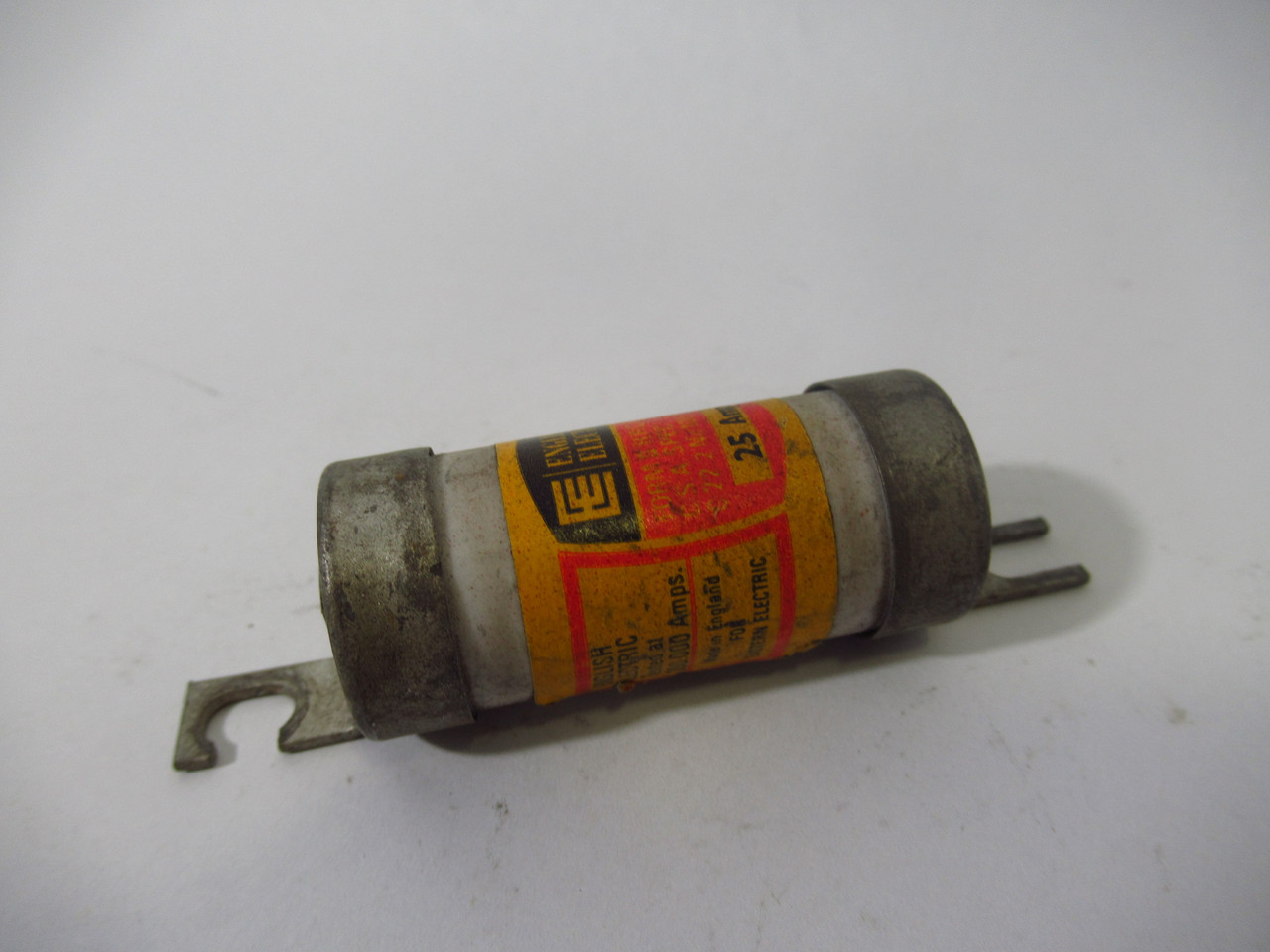 English Electric CIA-25 Open Hole Bolt On Fuse 25A 600V USED