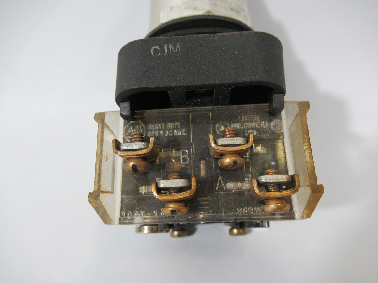 Allen-Bradley 800T-PT16W Ser. N White Push to Test Pilot Light 1NO 1NC USED