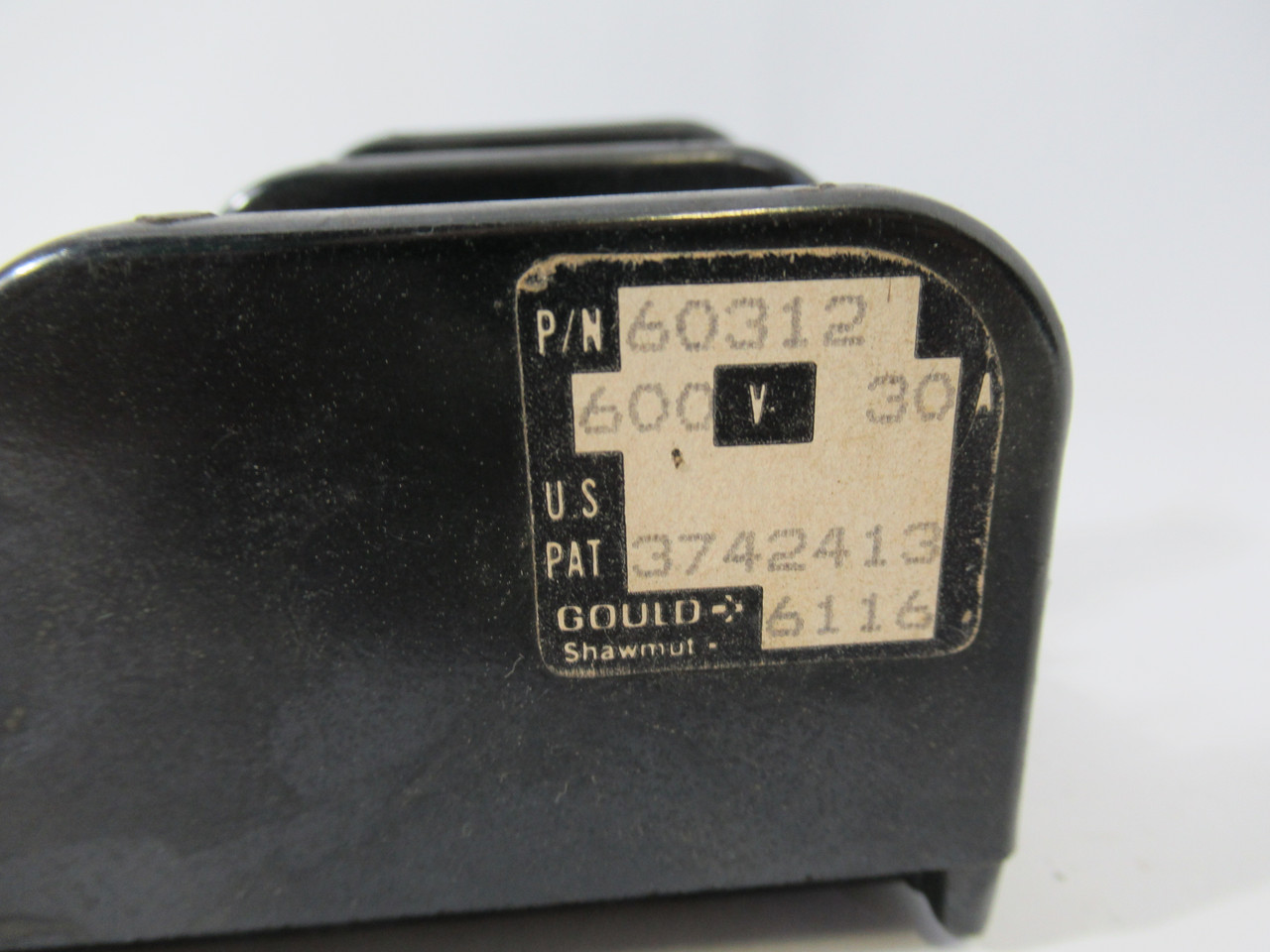 Gould Shawmut 60312 Old Style Fuse Holder 30A 600V 2-Pole USED