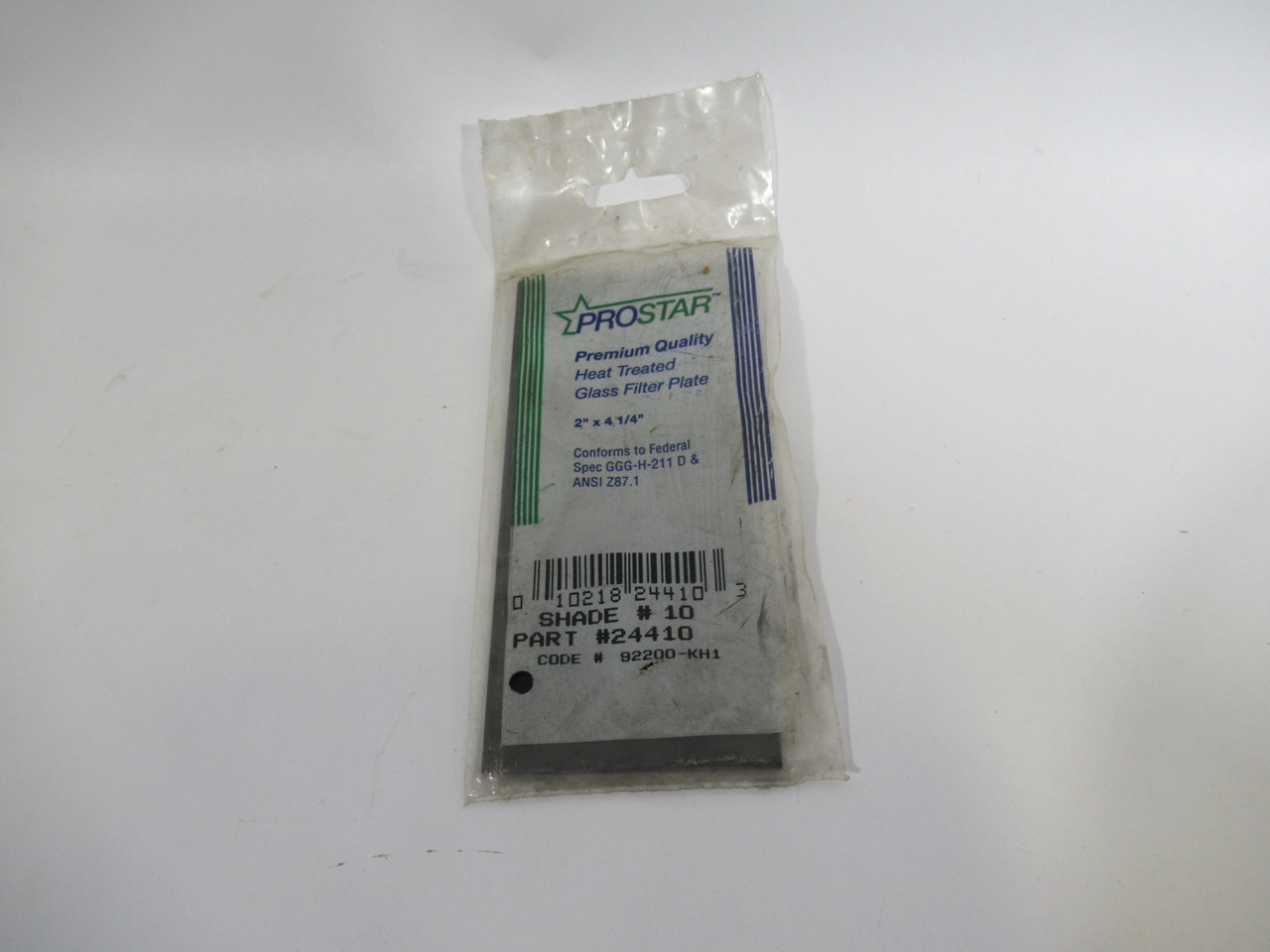 Prostar 24410 Heat Treated Glass Filter Plate 2"Wx4-1/4"L Shade #10 ! NWB !
