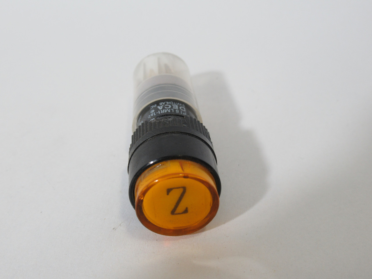 Deca P16-LMR1-1AB-YEL 16mm Momentary Push Button w/Letters 1NO 1NC USED