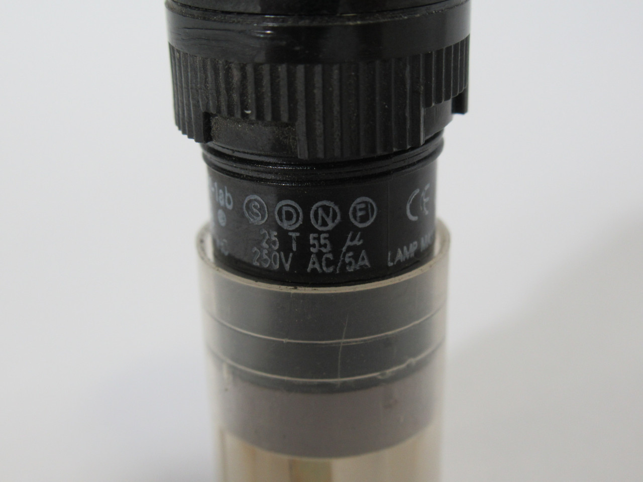 Deca P16-LAR1-1AB-WHT 16mm Latching Push Button 1NO 1NC 5A@250V *No Cap* USED