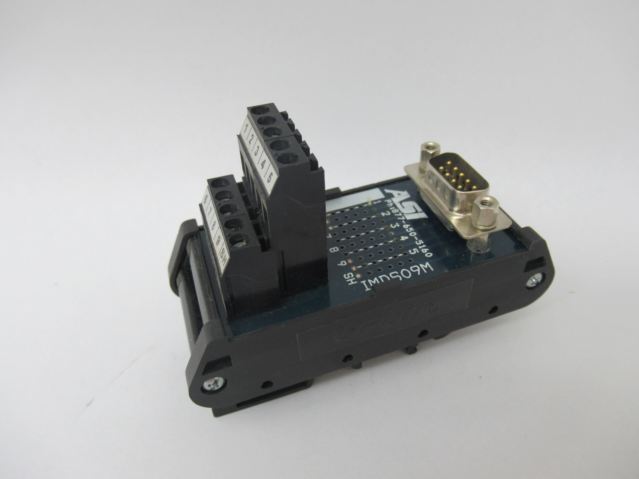 ASI IMDS09M 26-12 AWG DIN Rail Mount 9-Pin USED