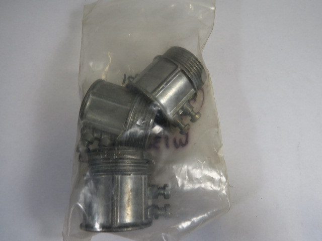 Halex 12312 EMT Set Screw Connector 1.25" Lot of 4 USED