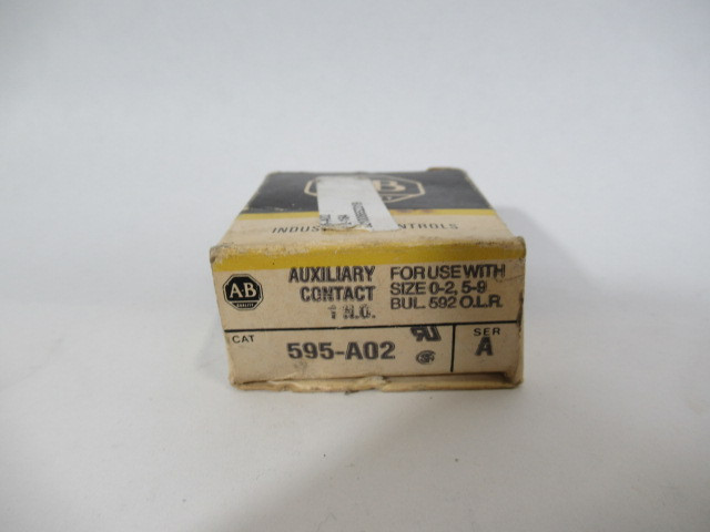 Allen-Bradley 595-A02 Series A Auxiliary Contact Block 1N/O Size 0-2 5-9 NEW