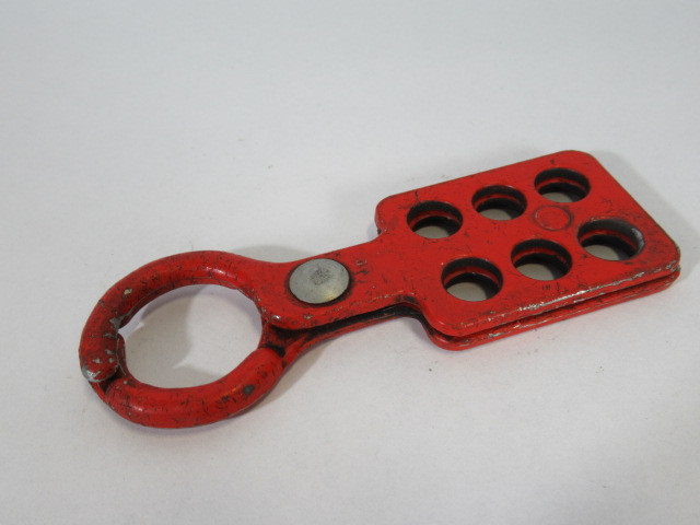 Brady 105720 Red Lockout Hasp 6X3/8" Hole 1" Dia USED