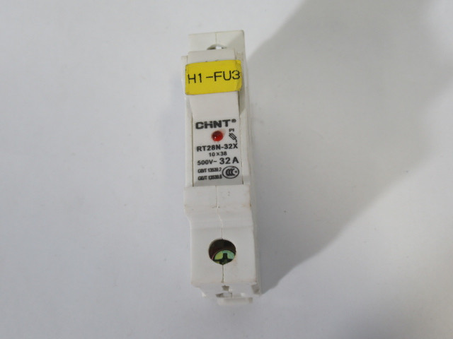 CHINT RT28N-32X Fuse Holder w/Red Indicator 32A 500VAC 1P USED