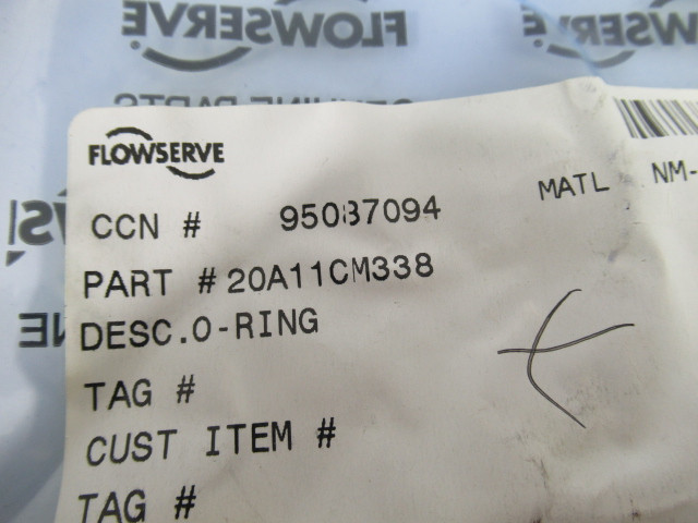 FlowServe 20A11CM338 95087094 Compressor O-Ring Replacement ! NWB !