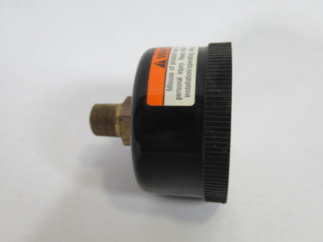 Generic Black Plastic Pressure Gauge 0-160PSI 0-1200kPa 1-5/8" 1/8"NPT USED