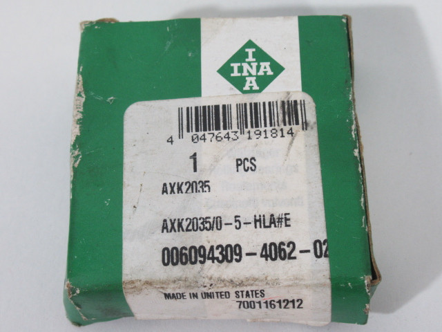 Ina AXK2035/0-5-HLA Needle Thrust Bearing Cage 20mmID 35mmOD 2mmW ! NEW !