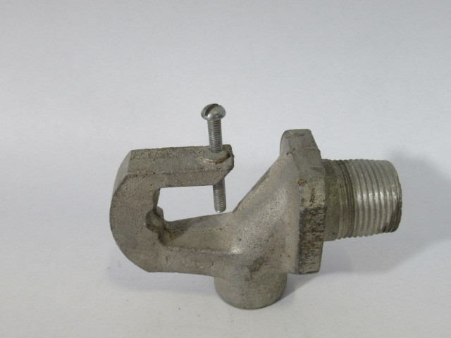 Generic Cast Aluminum Beam Clamp w/Cable Run 5/8"-9/16"NPT USED
