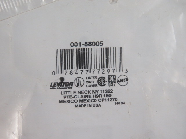 Leviton 001-88005 Switch/Receptacle Combo Wall Plate White Lot of 5 ! NWB !