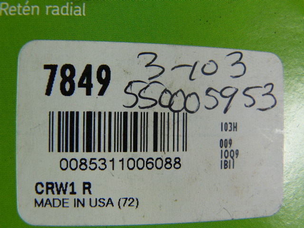 SKF 7849 Oil Seal 0.781 x  1.499 x 0.313 Inch ! NEW !