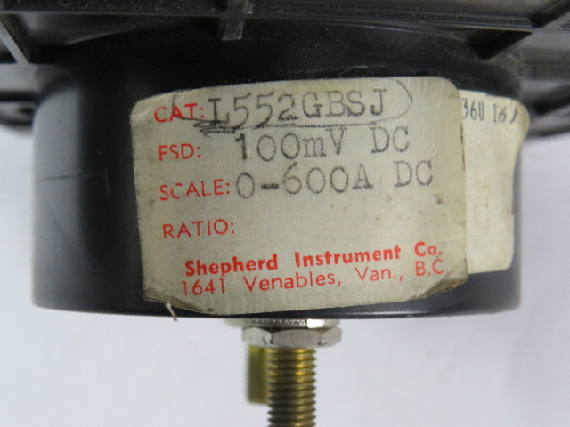 Yokogawa L552GBSJ DC Panel Meter 0-100mV Range 0-600A USED