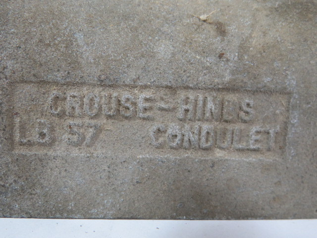 Crouse-Hinds LB57 Conduit Body w/o Cover 1-1/2" USED