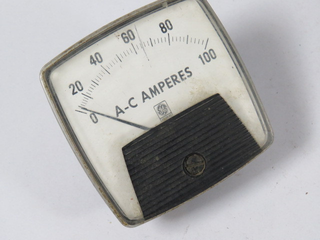 General Electric L543-LSPK AC Panel Meter Range 0-100 Amps USED