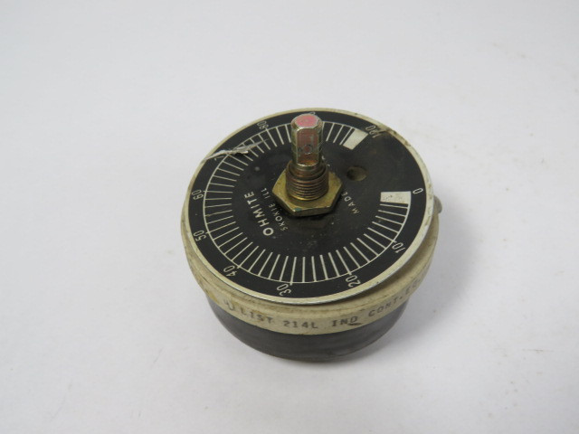 Ohmite RJS1K0 Wire Wound Rheostat 1K Ohms .224A 50W +10% USED
