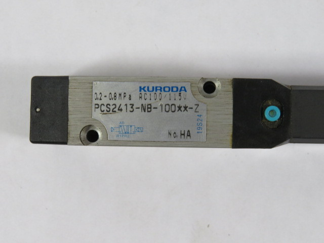 Kuroda PCS2413-NB-100-LL-Z Solenoid Valve 100-115VAC USED